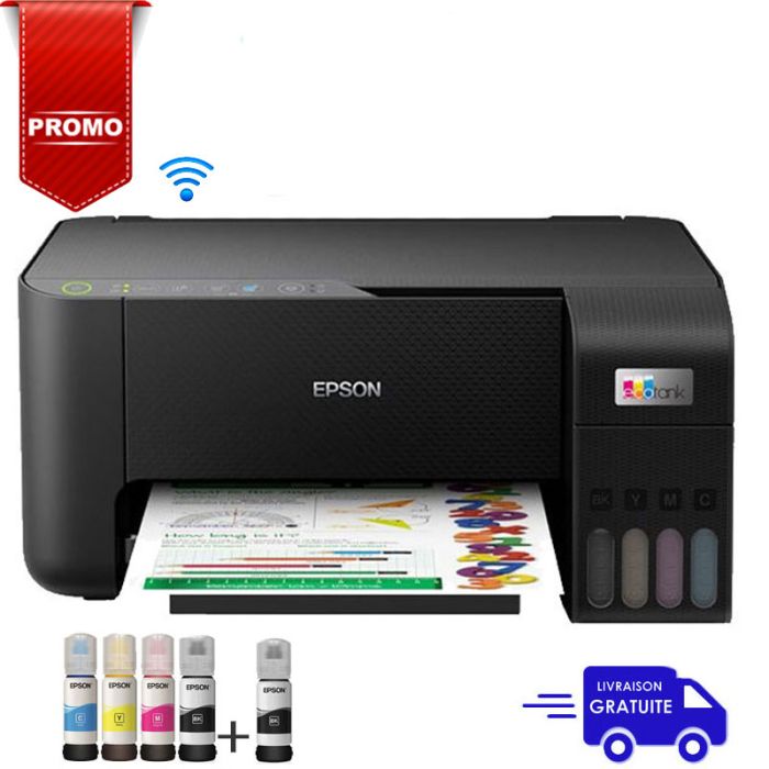 IMPRIMANTE EPSON ECOTANK L3250 MULTIFONCTION A RESERVOIRS-COULEUR-WIFI-USB-A4 