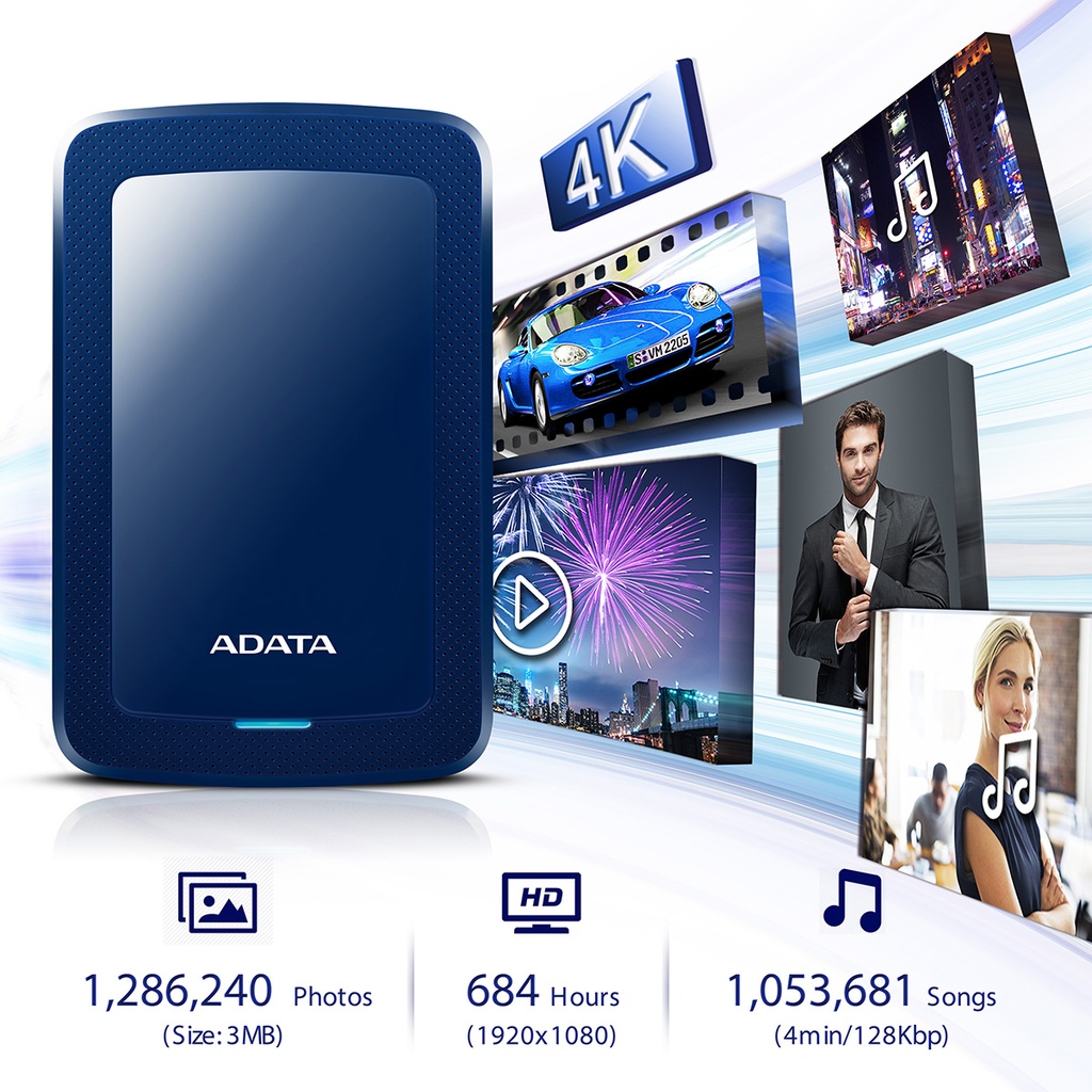 DISQUE DUR HDD EXTERNE ADATA HV300 1TO