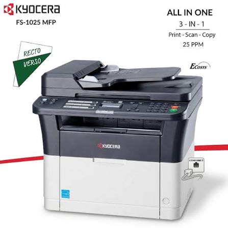 🖨️ IMPRIMANTE KYOCERA ECOSYS FS-1025MFP – MULTIFONCTION LASER MONOCHROME A4 / 25 PPM / LAN / RECTO-VERSO