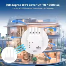 📡 RÉPÉTEUR WI-FI 1200M – DOUBLE BANDE / 2,4 GHz + 5 GHz / ANTENNES EXTERNES 