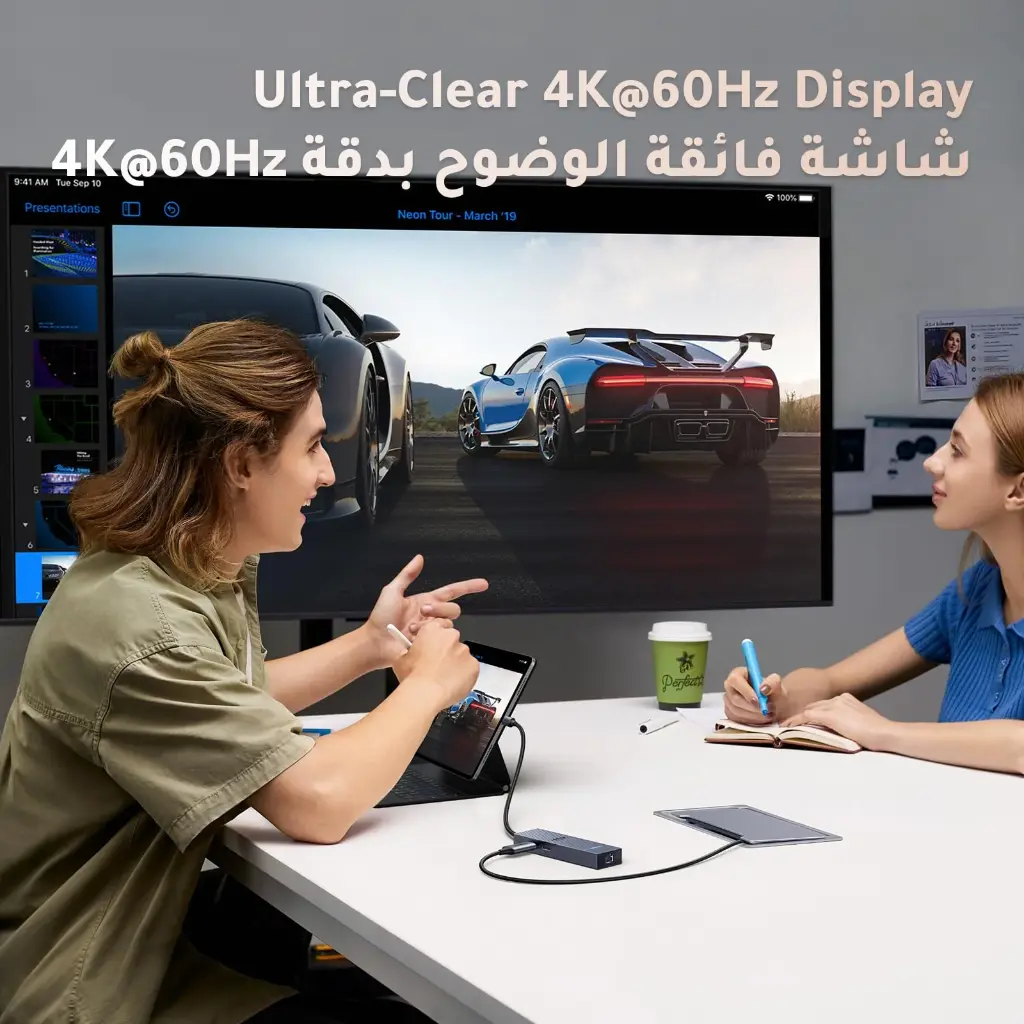 🔌 UGREEN REVODOK PRO 1061 USB-C HUB 6-EN-1 – 10Gbps / 4K@60Hz / ETHERNET 1000Mbps / PD 100W