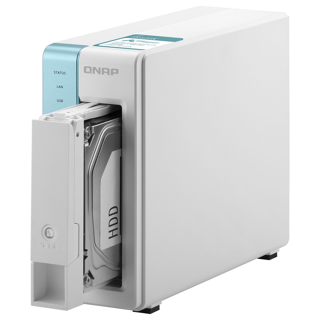 🗄️ SERVEUR NAS QNAP TS-131K – SERVEUR NAS 1 BAIE – AL-214 QUAD-CORE – 1GB DDR3 