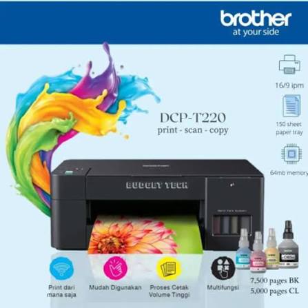 🖨️ BROTHER DCP-T220 – IMPRIMANTE TOUT-EN-UN – RÉSERVOIRS D’ENCRE RECHARGEABLES – USB