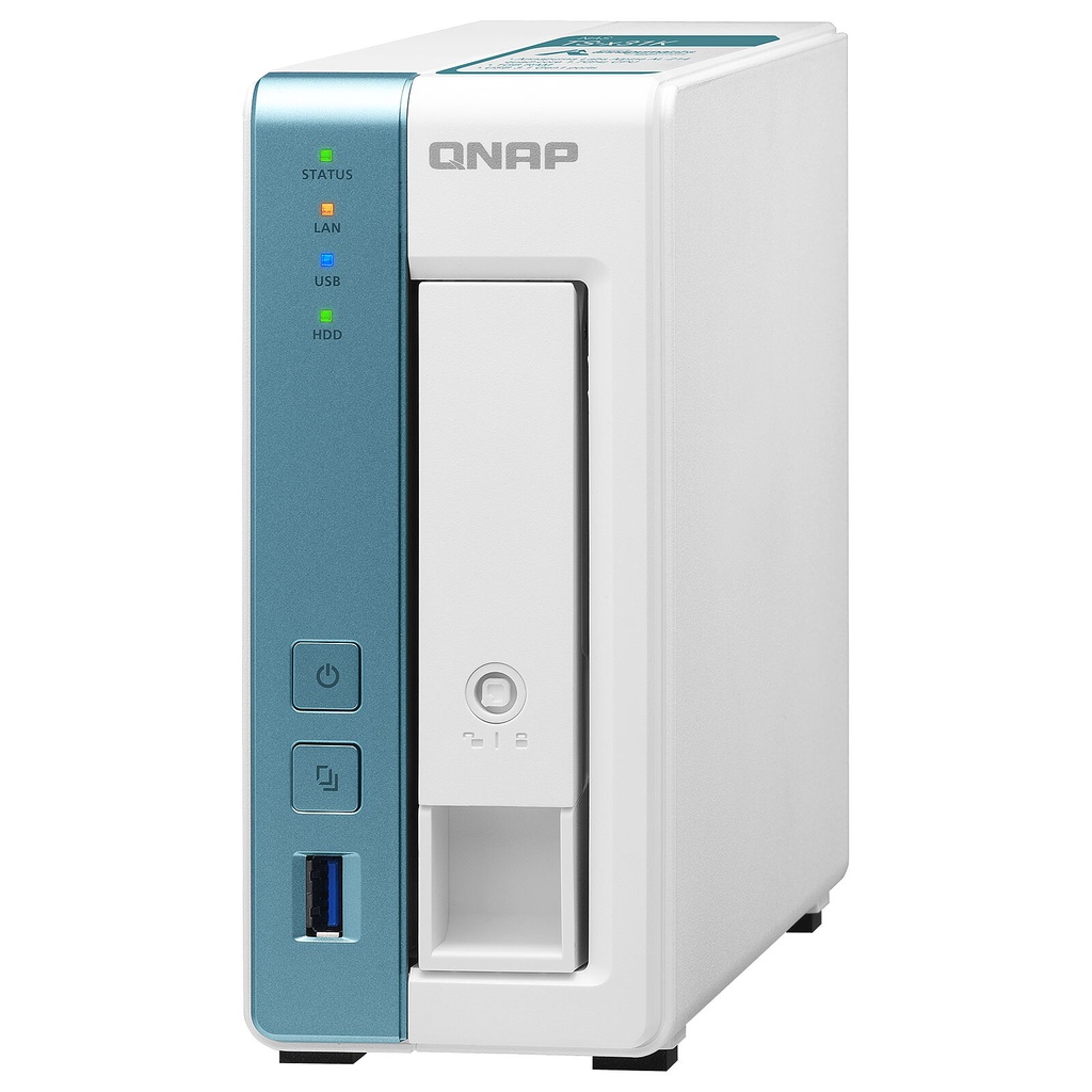 🗄️ خادم NAS من QNAP TS-131K – منفذ واحد – AL-214 رباعي النواة – RAM 1GB DDR3