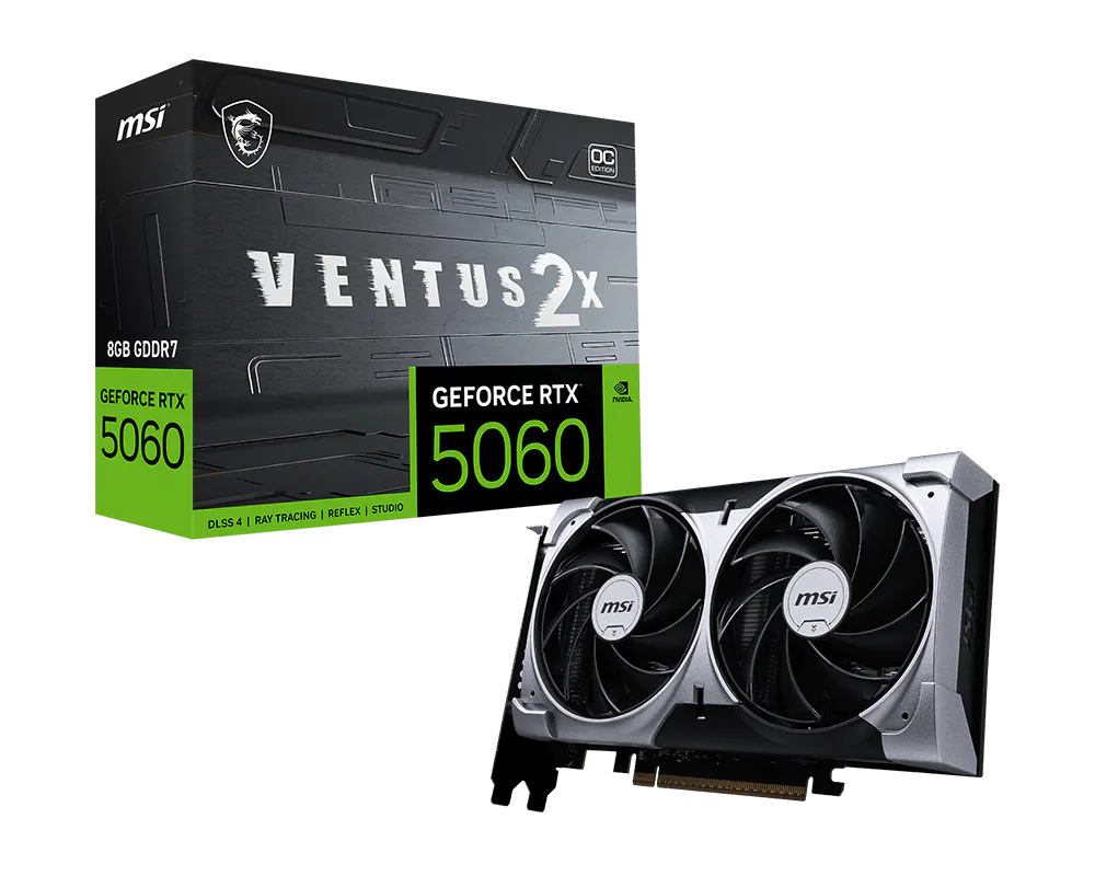 🎮 بطاقة الرسومات MSI GeForce RTX™ 5060 8G VENTUS 2X OC – 8GB GDDR7