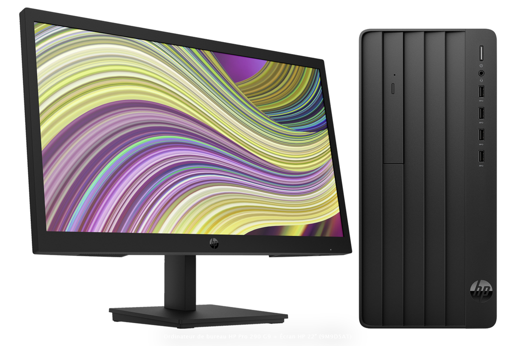 Ordinateur de bureau HP Pro 290 G9 + Écran HP 22