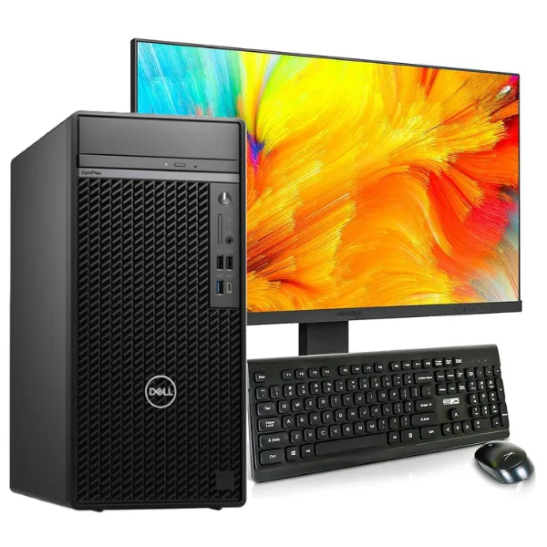 كمبيوتر مكتبي DELL VOSTRO 3030 – معالج Intel Core i7-13700 / ذاكرة 8 جيجابايت DDR5 / قرص SSD NVMe بسعة 512 جيجابايت / اتصال Wi-Fi / قارئ وكاتب أقراص DVD / شاشة DELL E2420HS بحجم 24 بوصة